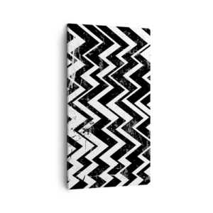 Impression sur toile - Image sur toile - Zig-blanc, zag-noir - 45x80 cm