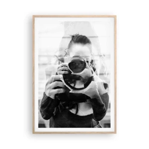 Affiche dans un chêne clair - Poster - Créateur et matériel - 70x100 cm