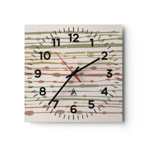 Horloge murale - Pendule murale - Notation musicale des couleurs - 40x40 cm