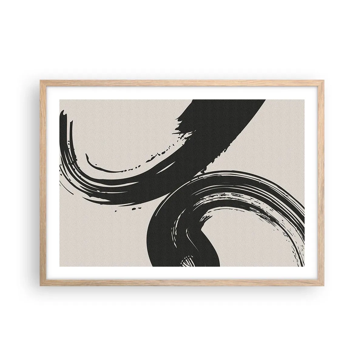 Affiche dans un chêne clair - Poster - Balayage circulaire - 70x50 cm