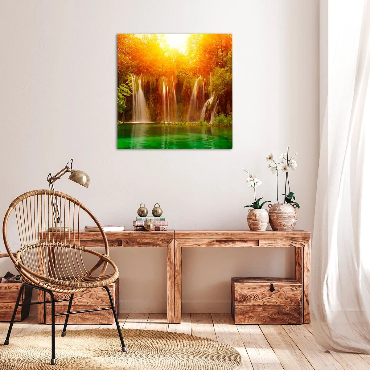 Impression sur toile - Image sur toile - Au soleil et à l'ombre - 70x70 cm