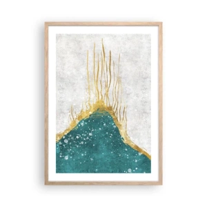 Affiche dans un chêne clair - Poster - Marée dorée - 50x70 cm