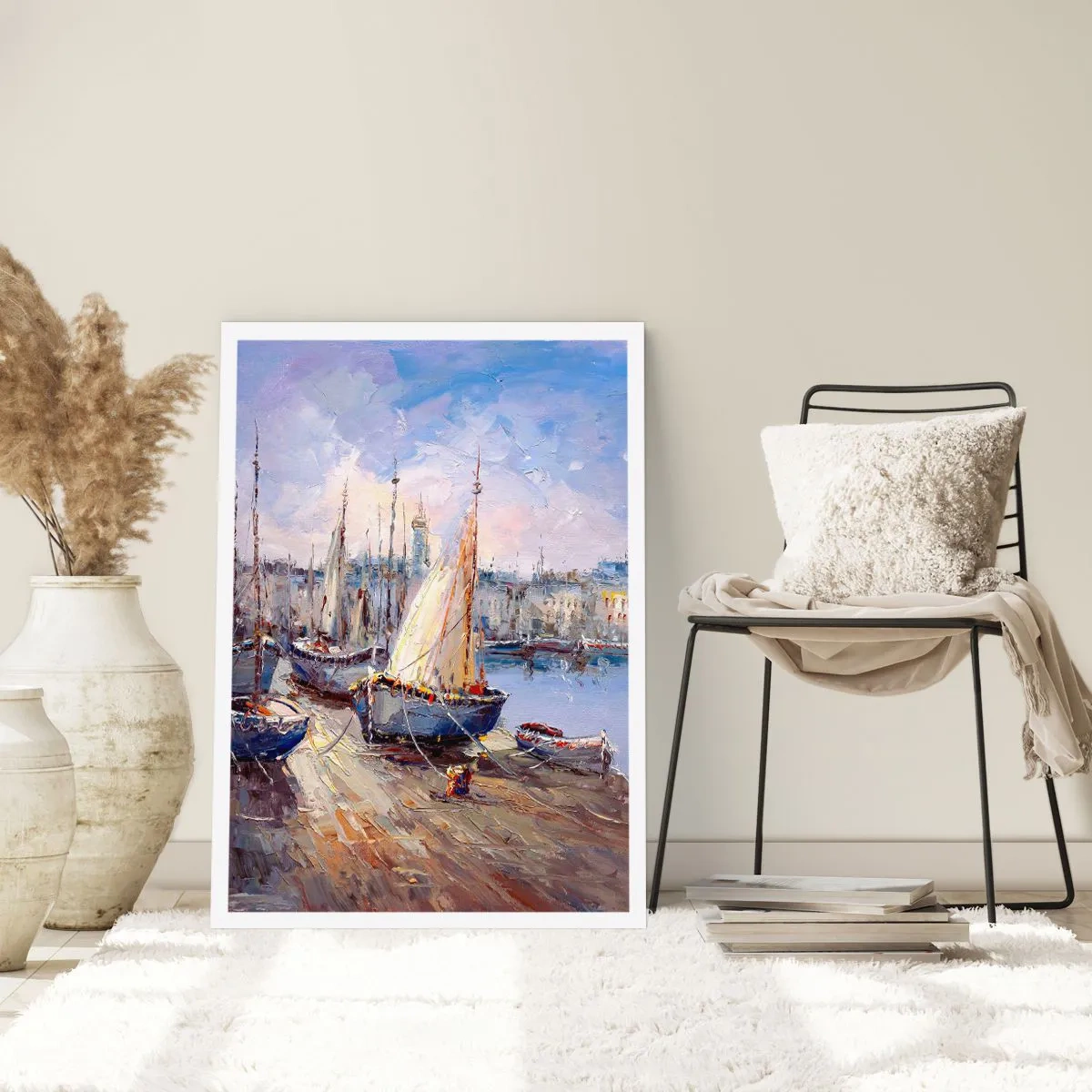 Affiche - Poster - Une ville au bord de la baie - 70x100 cm