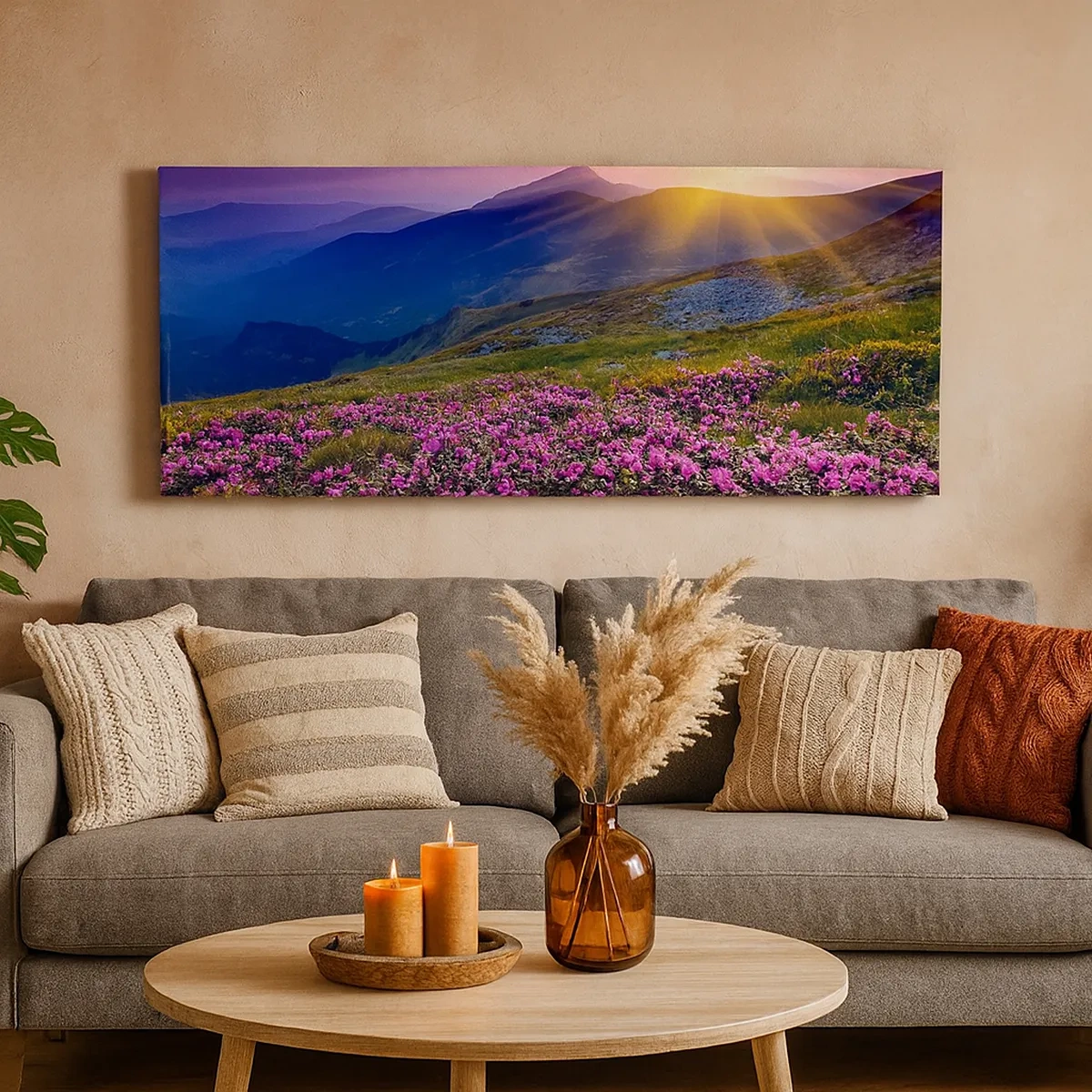 Impression sur toile - Image sur toile - … Et autour, ça sent le pin des montagnes et l'odeur de la prairie - 30x30 cm