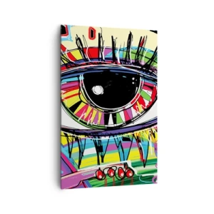 Impression sur toile - Image sur toile - Oeil coloré - âme colorée - 80x120 cm