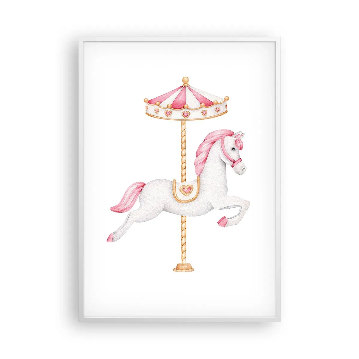 Affiche dans un cadre blanc - Poster - Les sabots en avant - 70x100 cm