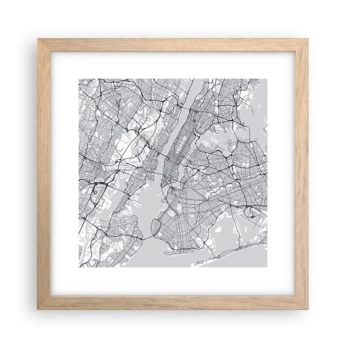 Affiche dans un chêne clair - Poster - Anatomie de la métropole - 30x30 cm