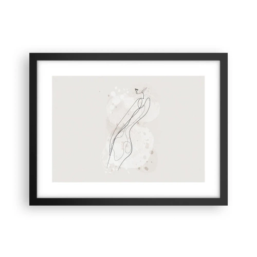 Affiche dans un cadre noir - Poster - Trompe l'oeil - 40x30 cm