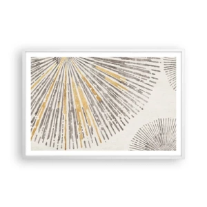 Affiche dans un cadre blanc - Poster - La beauté du rayon - 91x61 cm