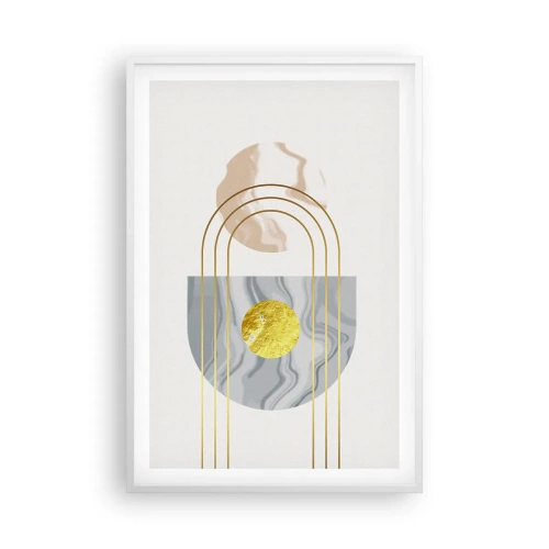Affiche dans un cadre blanc - Poster - Clareté et brillance - 61x91 cm