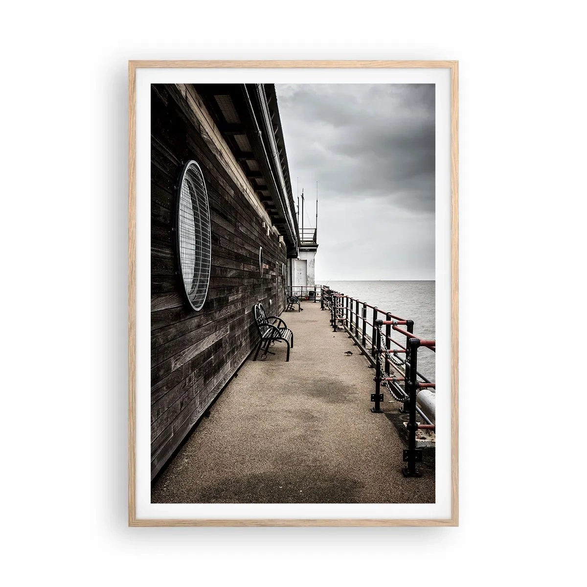 Affiche dans un chêne clair - Poster - Le temps s'est arrêté - 70x100 cm