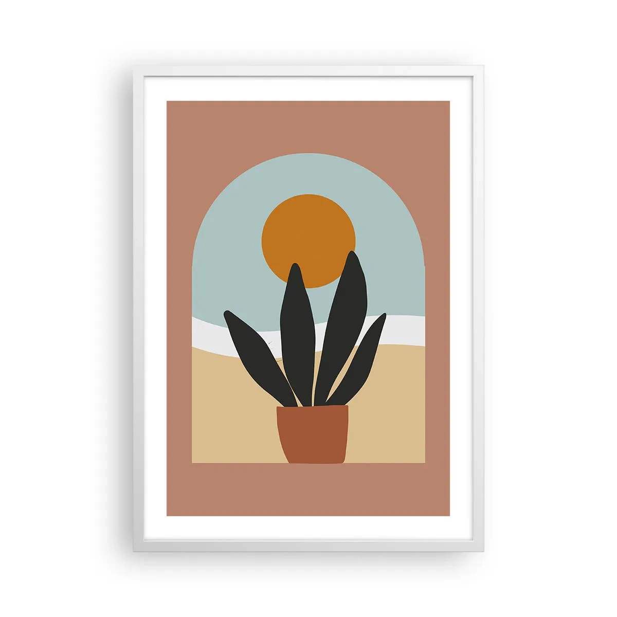 Affiche dans un cadre blanc - Poster - Petits bonheurs - 50x70 cm