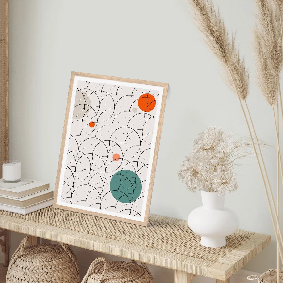 Affiche dans un chêne clair - Poster - Dans l'esprit pop art - 70x100 cm