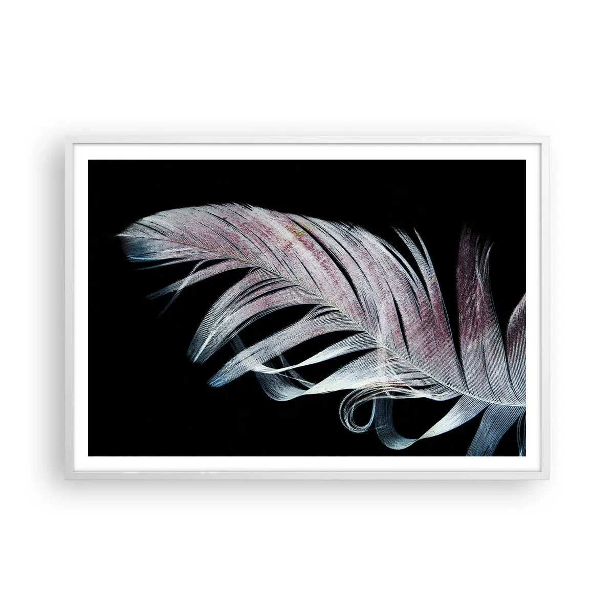 Affiche dans un cadre blanc - Poster - Pensez au toucher - 100x70 cm