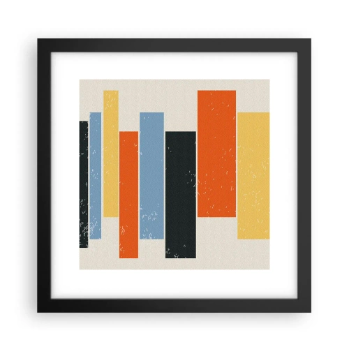 Affiche dans un cadre noir - Poster - Notation musicale - 30x30 cm