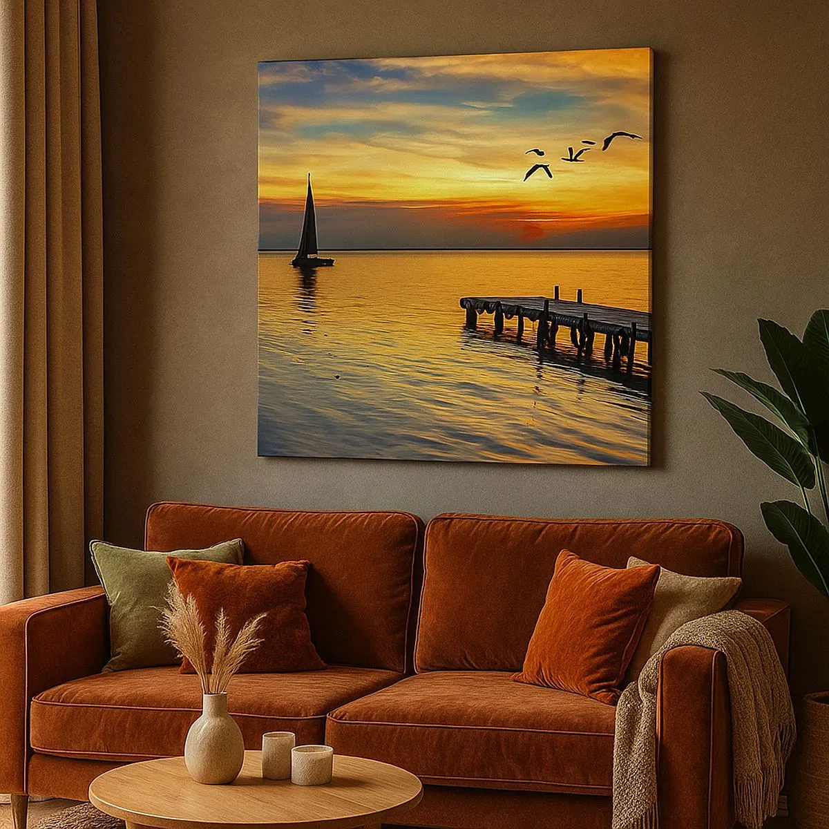 Impression sur toile - Image sur toile - Le soir revient - 30x30 cm