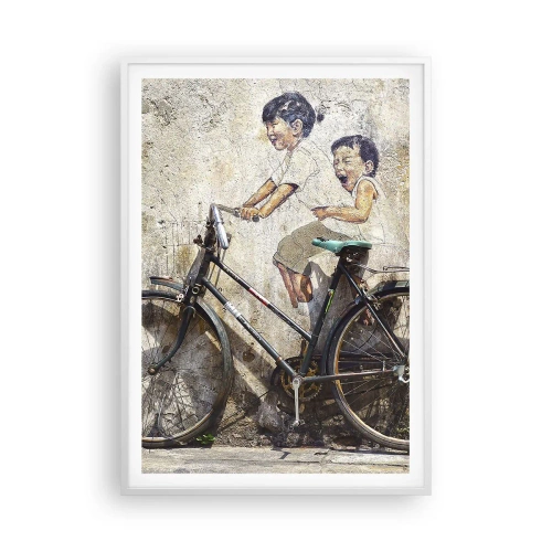 Affiche dans un cadre blanc - Poster - Vrai ou faux? - 70x100 cm