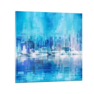 Impression sur verre - Image sur verre - Noyé dans le bleu - 40x40 cm