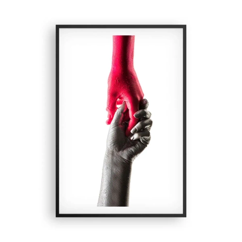 Affiche dans un cadre noir - Poster - Ensemble, bien que différents - 61x91 cm
