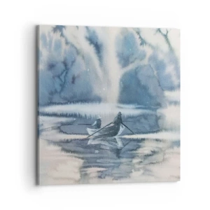 Impression sur toile - Image sur toile - Les pêcheurs dans leur paradis - 70x70 cm