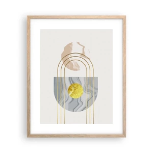 Affiche dans un chêne clair - Poster - Clareté et brillance - 40x50 cm