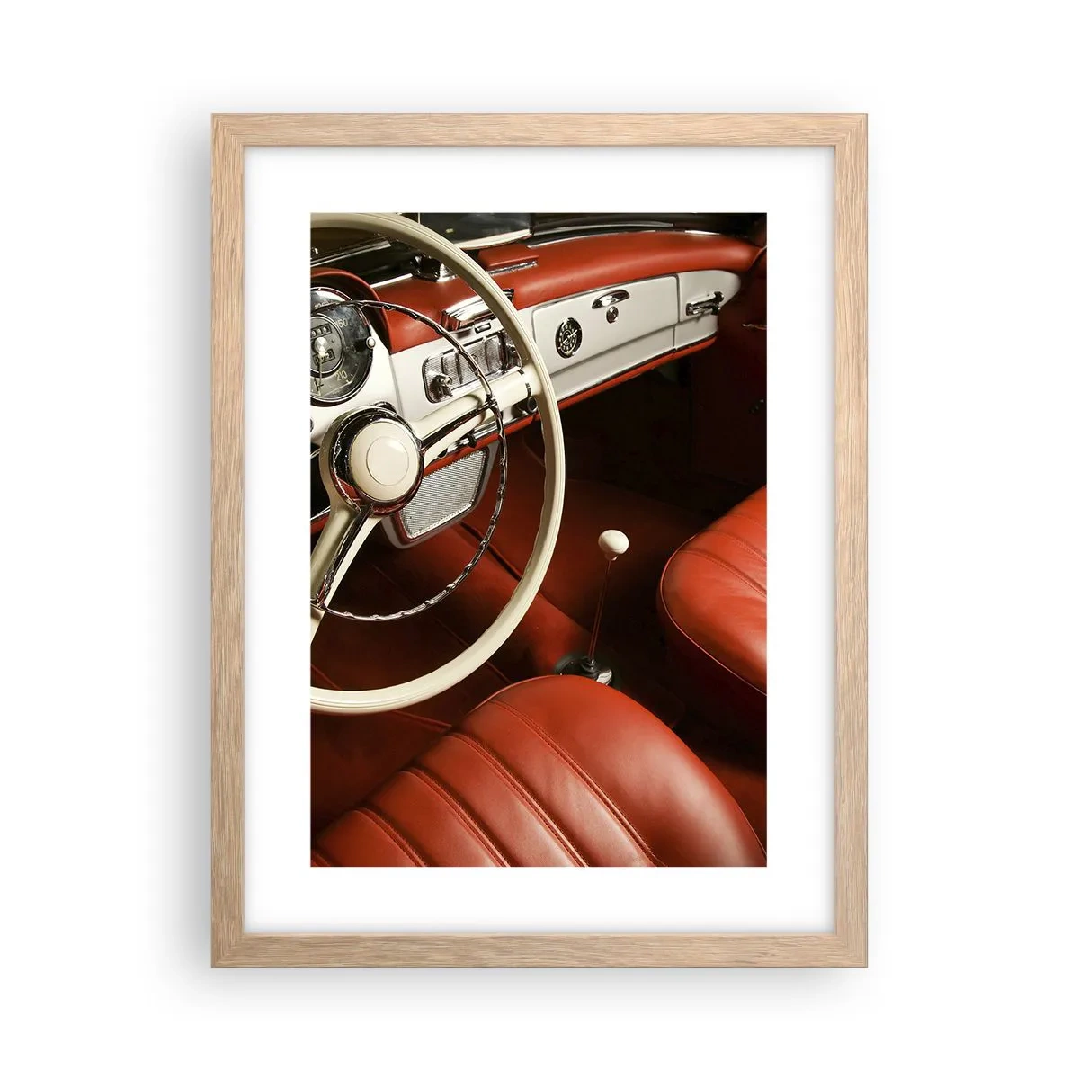 Affiche dans un chêne clair - Poster - Luxe de style vintage - 30x40 cm