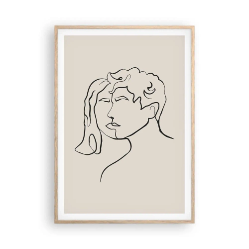 Affiche dans un chêne clair - Poster - Et l'unité est apparue - 70x100 cm