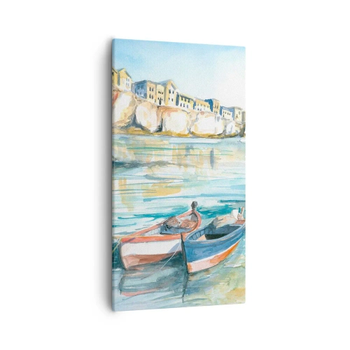 Impression sur toile - Image sur toile - Paysage dans l'azur - 55x100 cm