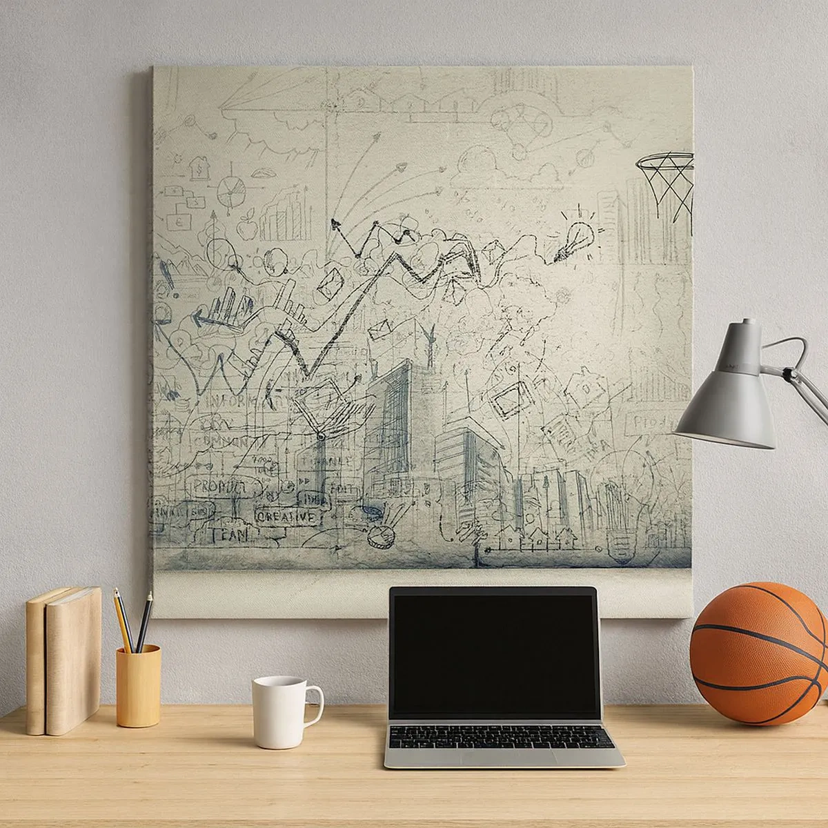 Impression sur toile - Image sur toile - Ma vie fantastique en ville - 30x30 cm