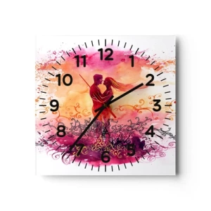 Horloge murale - Pendule murale - Un coeur! Je n'ai pas besoin de beaucoup… - 30x30 cm