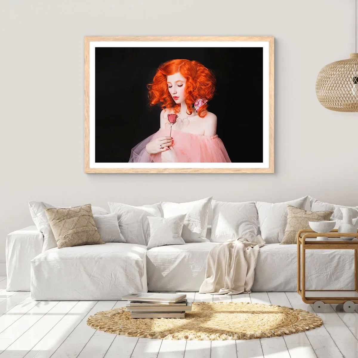 Affiche dans un chêne clair - Poster - De style baroque - 50x40 cm