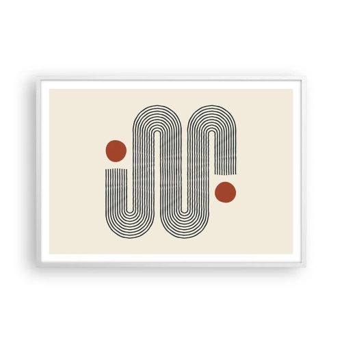 Affiche dans un cadre blanc - Poster - Du début à la fin - 100x70 cm