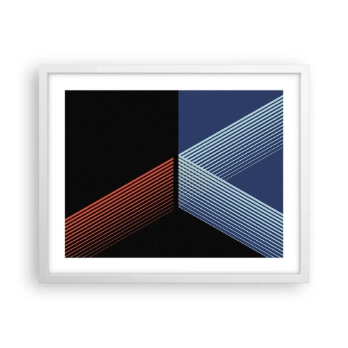 Affiche dans un cadre blanc - Poster - Histoire simple - 50x40 cm