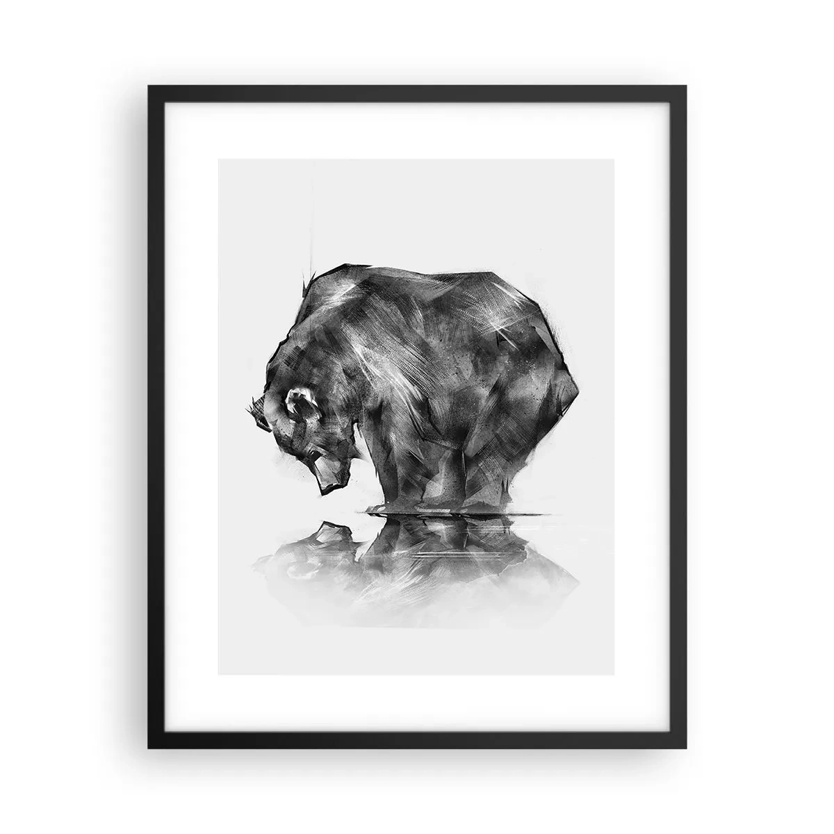 Affiche dans un cadre noir - Poster - Ravi de rencontrer quelqu'un de proche - 40x50 cm