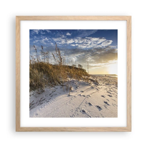 Affiche dans un chêne clair - Poster - Invitation à la ballade - 40x40 cm