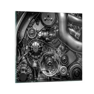 Impression sur verre - Image sur verre - Poésie mécanique - 50x50 cm