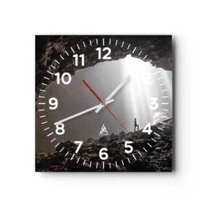 Horloge murale - Pendule murale - Grotte lumineuse - 40x40 cm