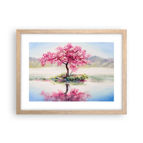 Affiche dans un chêne clair - Poster - Fête du Printemps - 40x30 cm