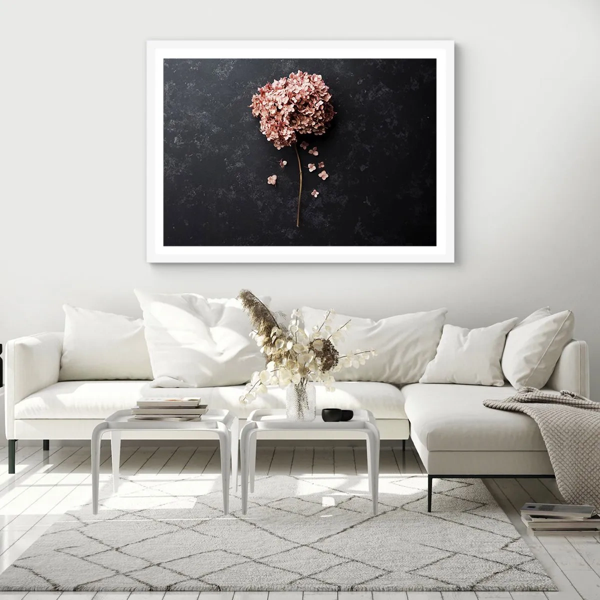 Affiche dans un cadre blanc - Poster - Un signe vraiment romantique - 70x50 cm