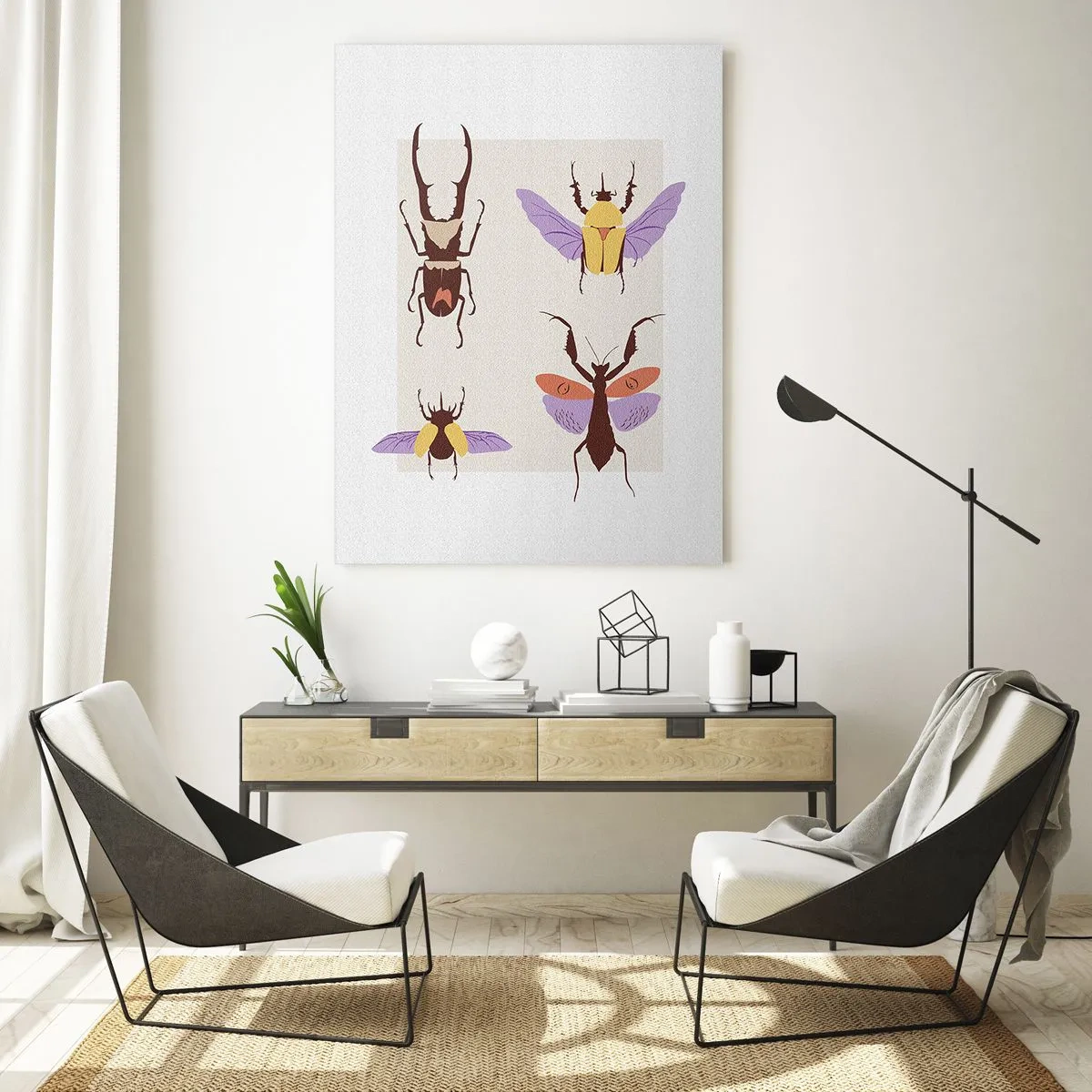 Impression sur verre - Image sur verre - Le monde des insectes - 70x100 cm