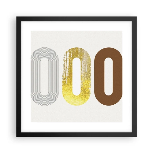 Affiche dans un cadre noir - Poster - Ooo! - 40x40 cm
