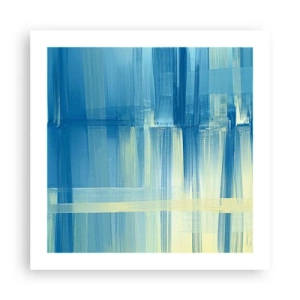 Affiche - Poster - Composition en turquoise - 50x50 cm