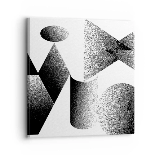 Impression sur toile - Image sur toile - Angles et ovales - 30x30 cm