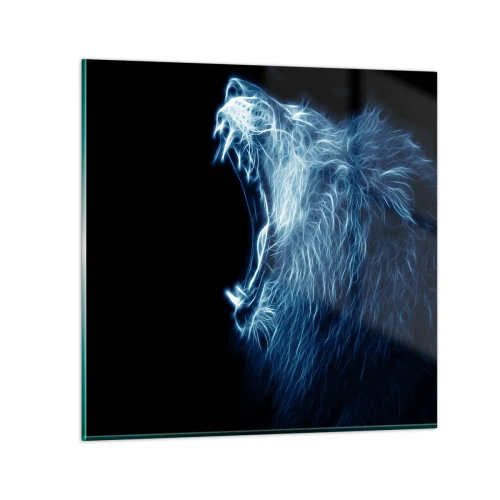 Impression sur verre - Image sur verre - La colère ardente du roi - 40x40 cm