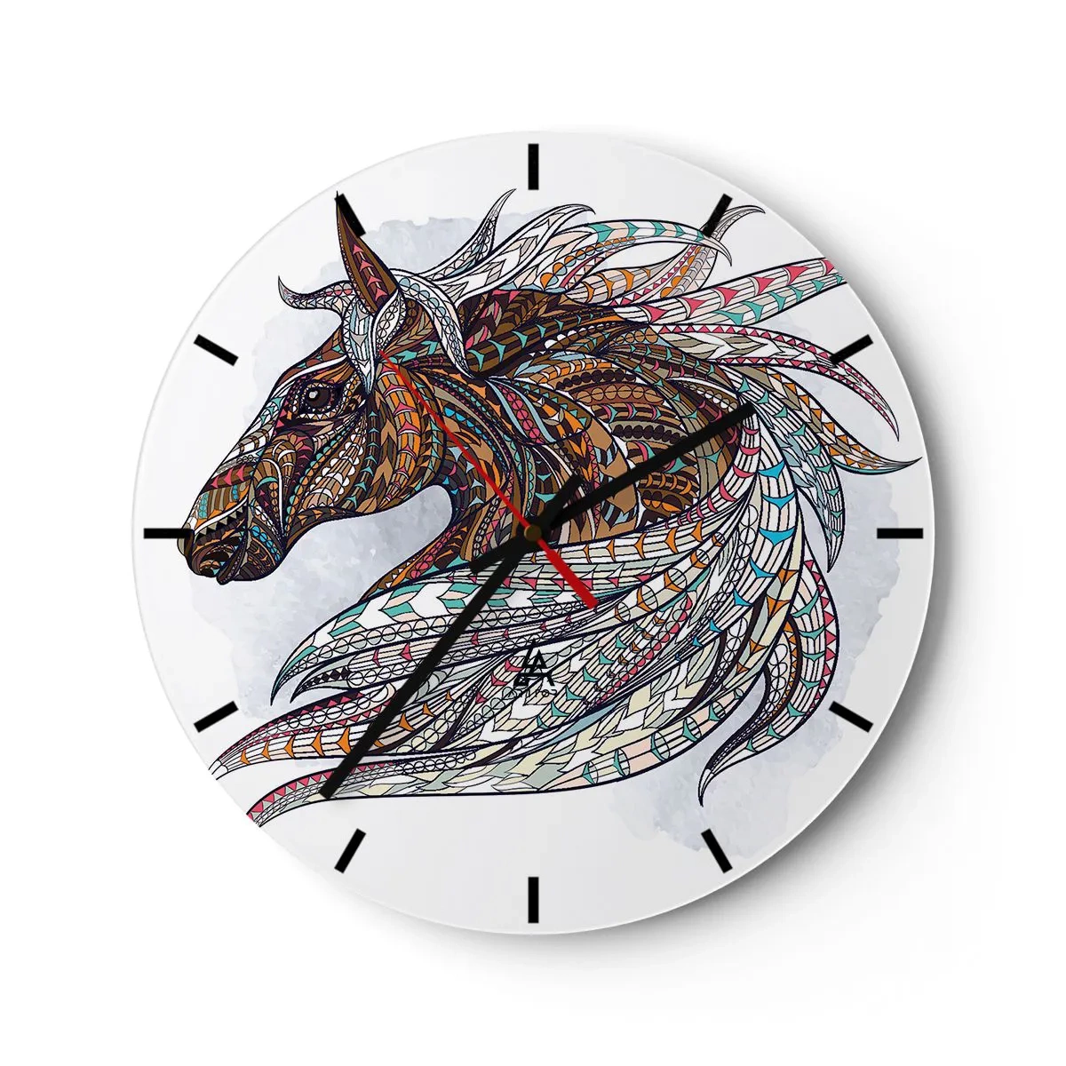 Horloge murale - Pendule murale - Destrier guerrier celtique - 40x40 cm