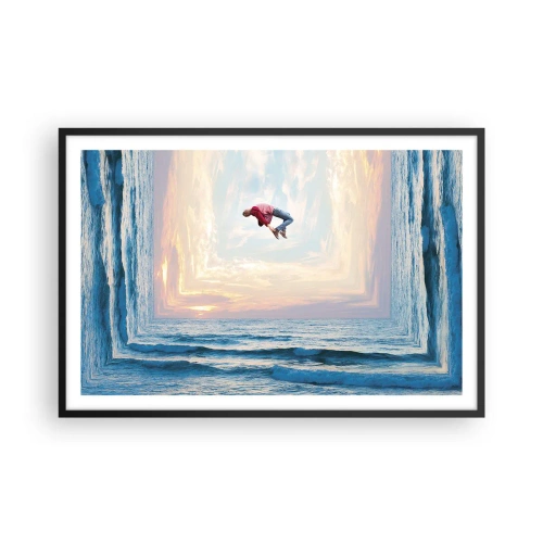 Affiche dans un cadre noir - Poster - Vers une autre dimension - 91x61 cm