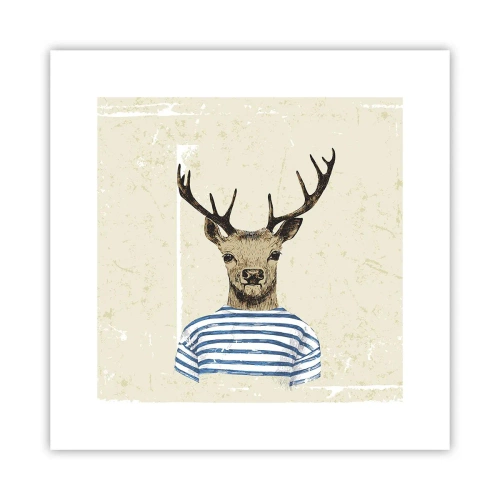 Affiche - Poster - Parce que j'aime les chemises rayées - 30x30 cm