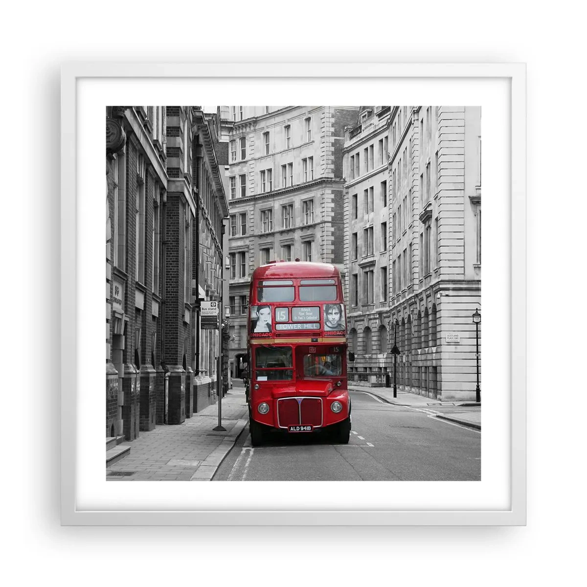 Affiche dans un cadre blanc - Poster - La vie de tous les jours ne doit pas être grise - 50x50 cm