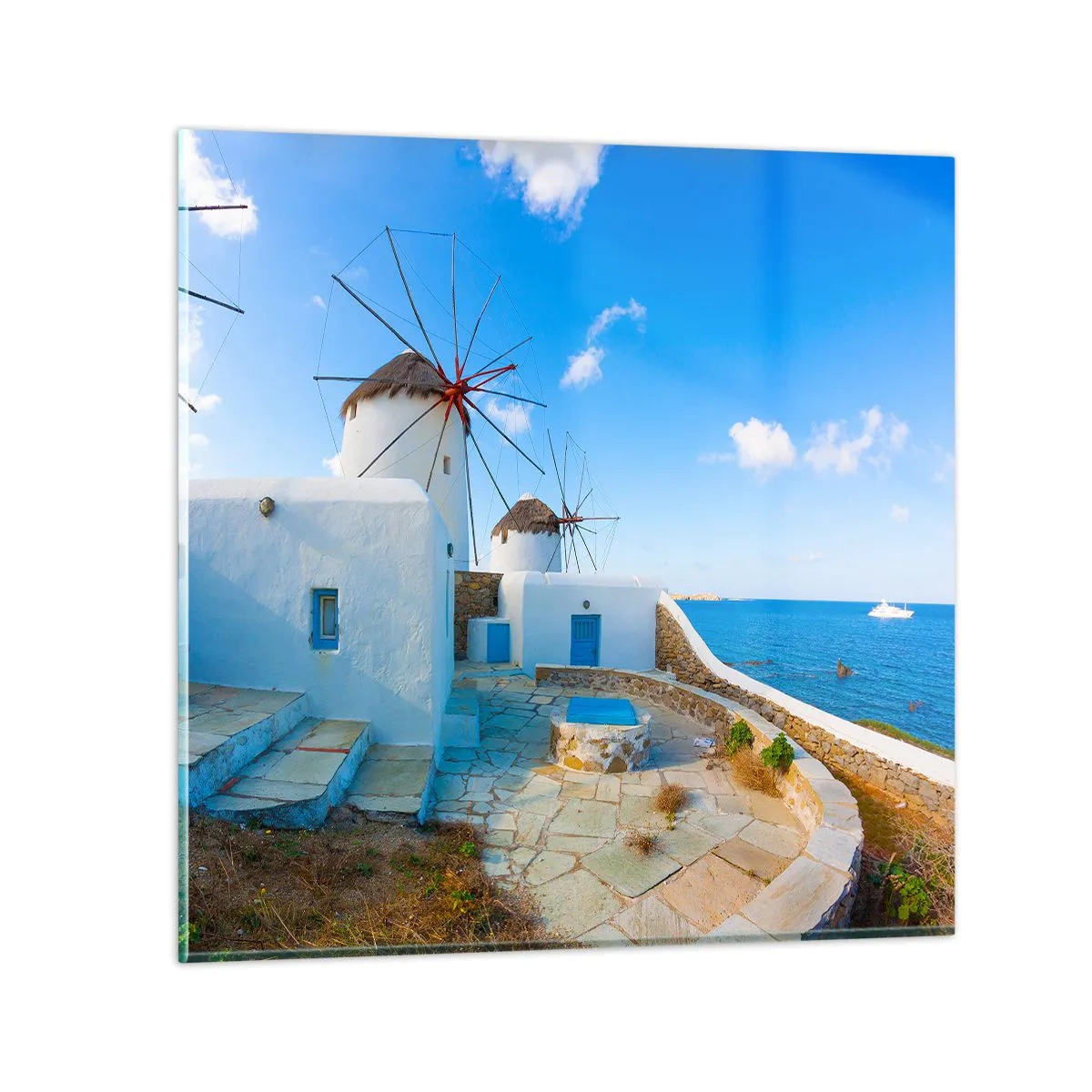 Impression sur verre - Image sur verre - Le vent bleu de la mer - 50x50 cm