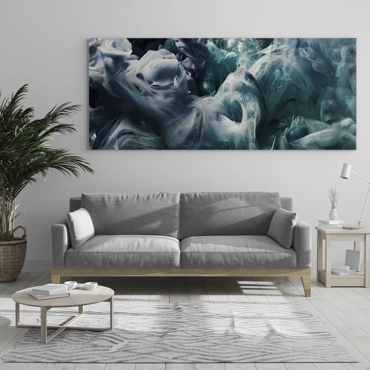 Impression sur verre - Image sur verre - Mouvement des couleurs - 100x40 cm